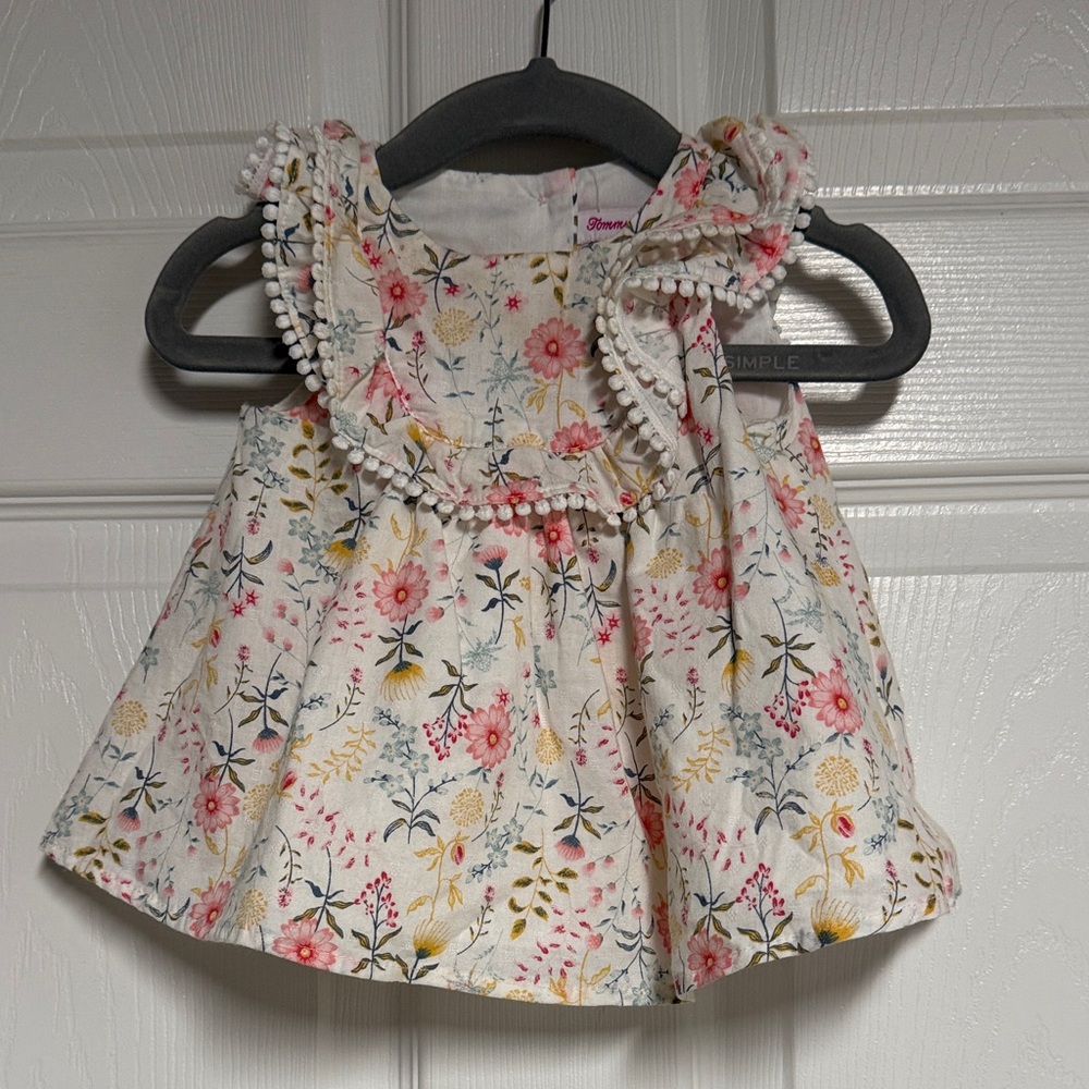 Tommy Bahama Floral Kids Dress - Pink and Cream